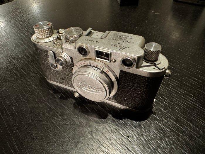 Leica III F + Elmar 5cm f/3.5 [#799990] Meetzoeker camera, Verzamelen, Foto-apparatuur en Filmapparatuur