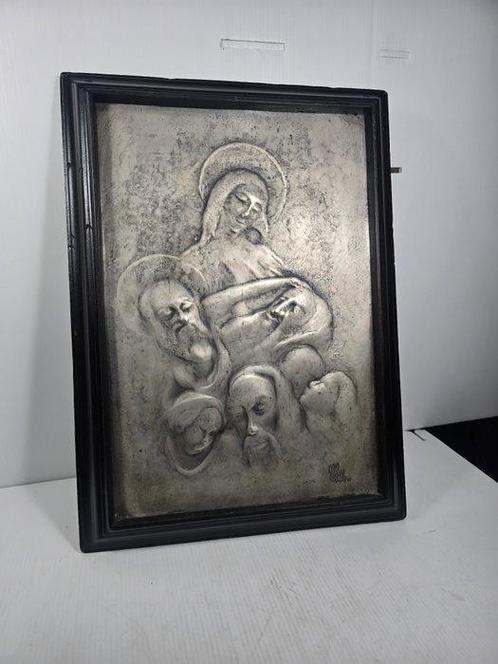 Enzo Sernesi - Reliëf, La Pieta - 36 cm - .800 zilver, Antiek en Kunst, Kunst | Niet-Westerse kunst