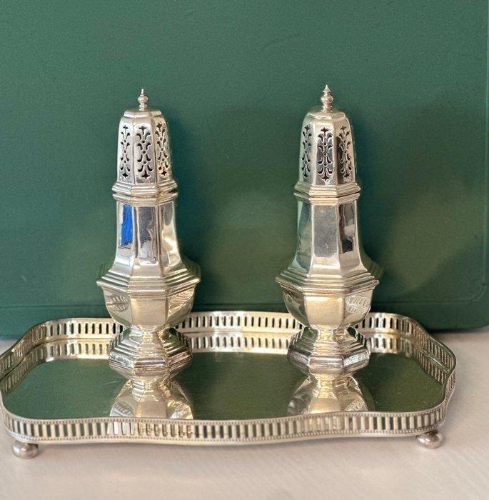 LP & Co - Zout- en pepervaatjes (3) - Verzilverd - Lovely &, Antiek en Kunst, Curiosa en Brocante