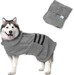 Hondenbadjas - Badjas hond - Ruglengte 60 cm - L - Grijs - N, Verzenden, Nieuw