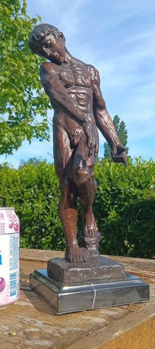 sculptuur, Adam - 36 cm - Brons, Antiquités & Art, Art | Objets design