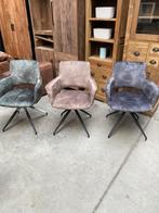 Weston armstoel velvet, draaiend + drie kleuren (nieuw), Huis en Inrichting, Stoelen, Nieuw, Stof