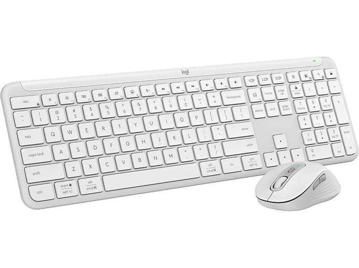 Logitech - Draadloos toetsenbord + muis - Azerty - Wit, Computers en Software, Toetsenborden, Draadloos, Azerty, Nieuw, Verzenden