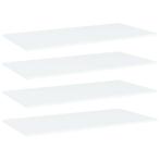 vidaXL Wandschappen 4 st 80x20x1,5 cm bewerkt hout wit, Verzenden, Nieuw