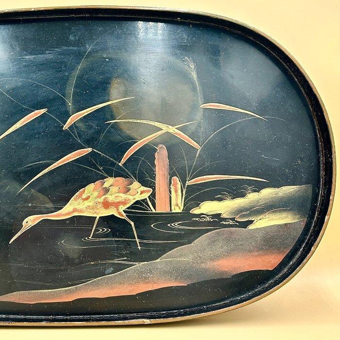 Dienblad - Hout - Meiji Crane Lak Probeer, Antiek en Kunst, Antiek | Overige Antiek