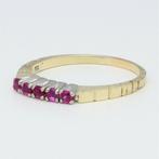 Bague - 14 carats Or jaune, Or blanc - Robijn, Nieuw