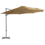 Zweefparasol 300cm Taupe | Retour deal | -35%, Tuin en Terras, Parasols, Verzenden, Nieuw