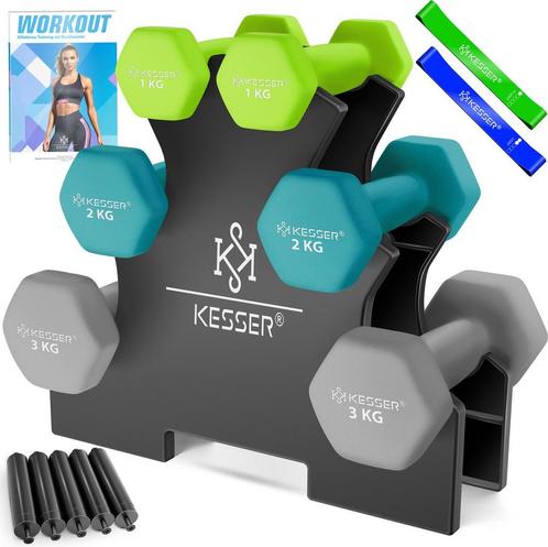 KESSER® Dumbells Set 3 Paren (2x 1, 2 & 3kg) = 12 kg totaal, Huis en Inrichting, Woonaccessoires | Overige, Verzenden