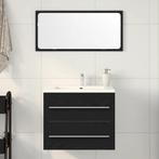 vidaXL Wastafelkast 60x38,5x48 cm spaanplaat zwart, Huis en Inrichting, Badkamer | Badkamermeubels, Verzenden, Nieuw