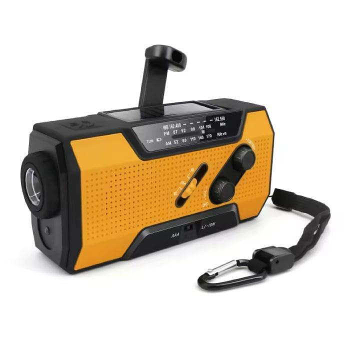 2000mAh Powerbank & Noodradio op Zonne-energie met Dynamo -, Telecommunicatie, Powerbanks, Nieuw, Verzenden