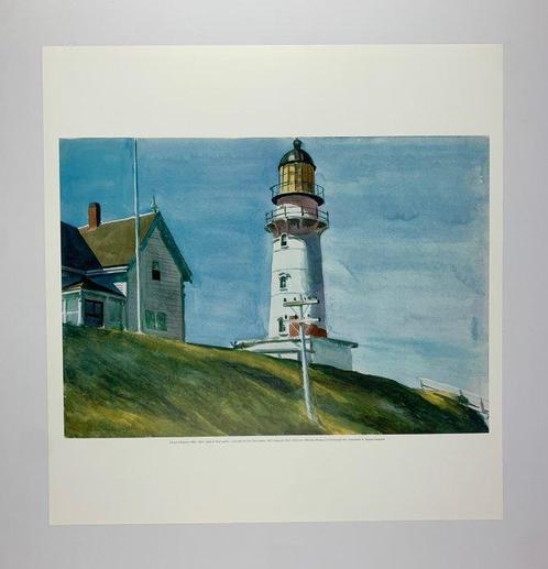 Edward Hopper - Light at Two Lights, 1927 - Artprint - 48 x, Antiek en Kunst, Kunst | Tekeningen en Fotografie