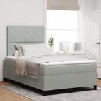 vidaXL Boxspringbed met Matras Lichtgrijs Klein Dubbel, Huis en Inrichting, Slaapkamer | Bedden, Verzenden, Nieuw