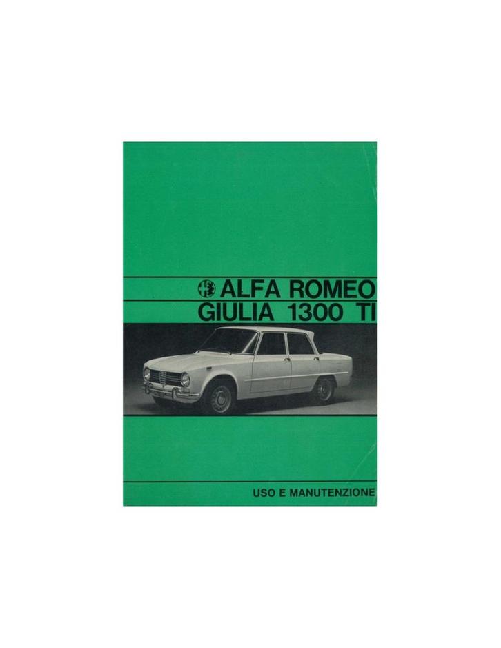 1970 ALFA ROMEO GIULIA 1300 TI INSTRUCTIEBOEKJE ITALIAANS, Auto diversen, Handleidingen en Instructieboekjes