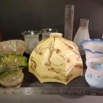 Plafondlamp (9) - Glas-in-lood, Kristal, Opaline glas -