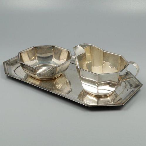 Wilkens & Söhne - Art Deco - Suiker en roomstel (3) - .830, Antiek en Kunst, Antiek | Zilver en Goud