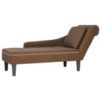 vidaXL Chaise longue met kussen en rechterarmleuning, Verzenden, Nieuw