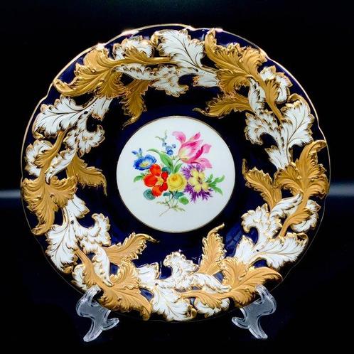 Meissen - Ceremonial Bowl/Plate (30,3 cm) - Cobalt Blue -, Antiek en Kunst, Antiek | Glaswerk en Kristal