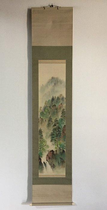 Landscape / Japanese Vintage Hanging Scroll KAKEJIKU / Silk, Antiek en Kunst, Antiek | Overige Antiek