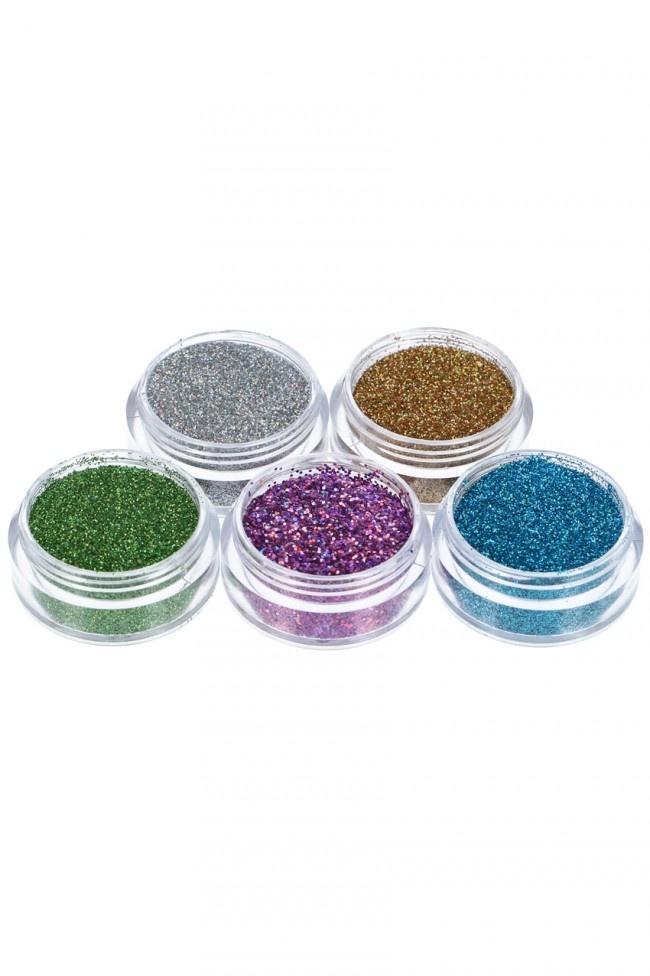 Gekleurde Glitter Tattoo Set Waterproef 5st, Hobby en Vrije tijd, Feestartikelen, Nieuw, Verzenden