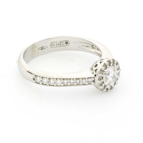 Zonder Minimumprijs - Ring - 18 karaat Witgoud - 0.67ct. tw., Handtassen en Accessoires, Ringen