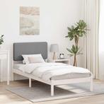 vidaXL Bedframe met Gevoerde Hoofdbord Lichtgrijs 100 x 200, Verzenden, Nieuw