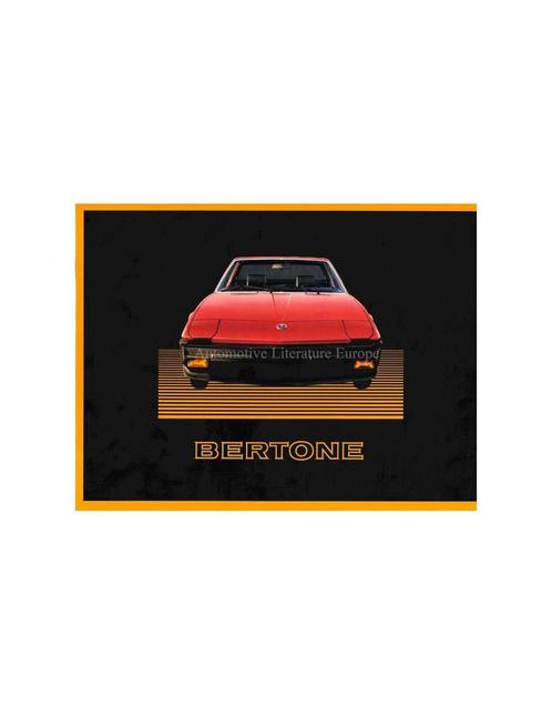 1985 BERTONE X1/9 BROCHURE ENGELS, Boeken, Auto's | Folders en Tijdschriften