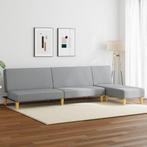 vidaXL 2-delige Loungeset stof lichtgrijs, Huis en Inrichting, Zetels | Zetels, Verzenden, Nieuw