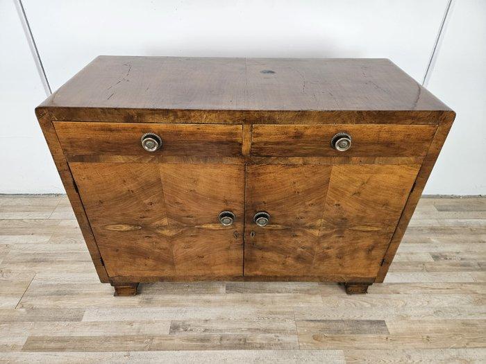 Credenza - Art Deco-dressoir in walnotenburl fineer uit de, Antiek en Kunst, Kunst | Designobjecten