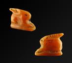 Oud-Egyptisch Kornalijn Sekhat/Hare amulet van de godin