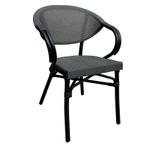 Stoel | MILANO | Aluminium Rotan/Aluminium | Grey | Zwart, Verzenden, Nieuw in verpakking
