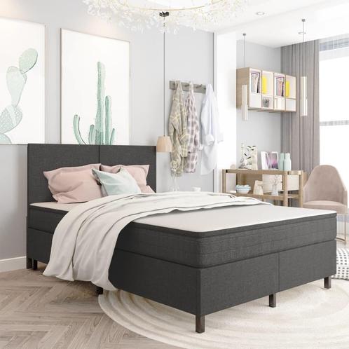vidaXL Boxspringframe stof grijs 180x200 cm, Huis en Inrichting, Slaapkamer | Bedden, Nieuw, Verzenden