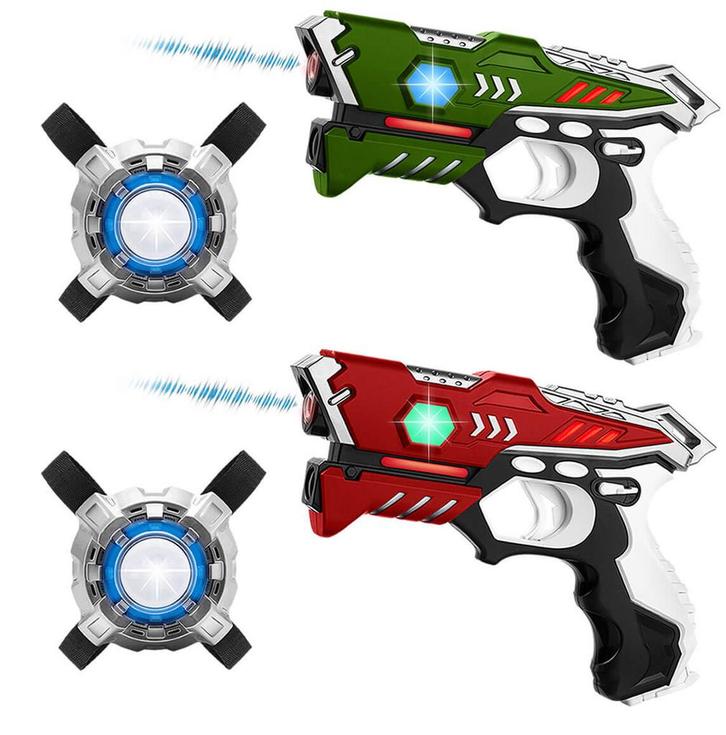 KidsTag Lasergame set kopen? 2 Laserguns + 2 Active vesten, Kinderen en Baby's, Speelgoed | Buiten | Actiespeelgoed, Nieuw, Ophalen of Verzenden