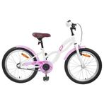 vidaXL Kinderfiets 18 Inch voor 5-7 jaar oud Wit, Verzenden