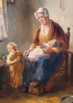 Bernard de Hoog (1866-1943) - Moeder en kinderen, Antiek en Kunst, Kunst | Schilderijen | Klassiek