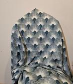 Tissu luxueux Art Deco bleu pétrole neuve moitié Panama
