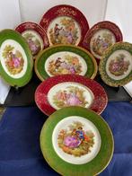Limoges - Assiette (8) - Bord Fragonard - Porcelaine - Acht, Antiek en Kunst