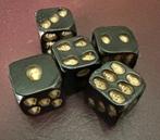 Curious Lot of 5 Macabre Skull carved Memento Mori dices -