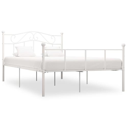 vidaXL Bedframe metaal wit 120x200 cm, Huis en Inrichting, Slaapkamer | Bedden, Nieuw, Verzenden
