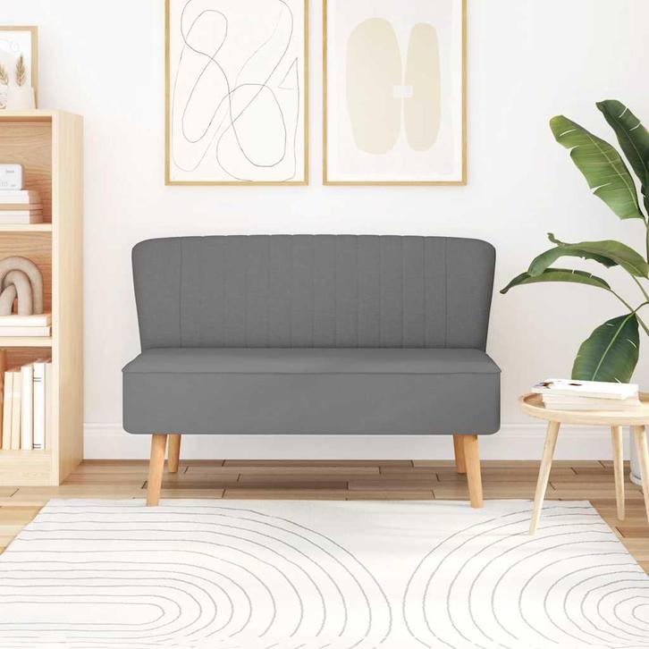 vidaXL Bank 117x55,5x77 cm stof lichtgrijs, Huis en Inrichting, Zetels | Zetels, Nieuw, Verzenden