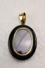 Hanger - 18 karaat Geel goud Onyx - Victoriaanse rouwlocket