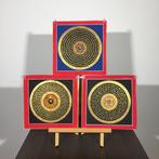 3 Paintings of Tibetan Tradition - Mandala Mantra with OM, Huis en Inrichting, Nieuw