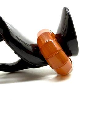 Brede art-deco Baltisch amber polsbandje (vintage) - beschikbaar voor biedingen