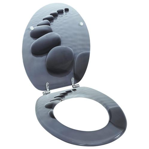 vidaXL Toiletbril stenen MDF, Doe-het-zelf en Bouw, Sanitair, Nieuw, Verzenden