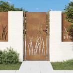 vidaXL Poort grasontwerp 105x205 cm cortenstaal, Tuin en Terras, Tuinpoorten, Verzenden, Nieuw