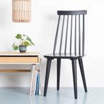 Zwart houten eetkamerstoel |Spijlenstoel | Rowico Home, Nieuw, Modern/Scandinavisch, Eén, Hout