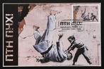 Banksy (1974) - FCK PTN Banksy framed - Maximum card FDC, Antiek en Kunst