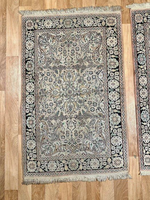 2 stuks kasjmier zijden tapijten - Tapijt - 124 cm - 80 cm, Maison & Meubles, Ameublement | Tapis & Moquettes