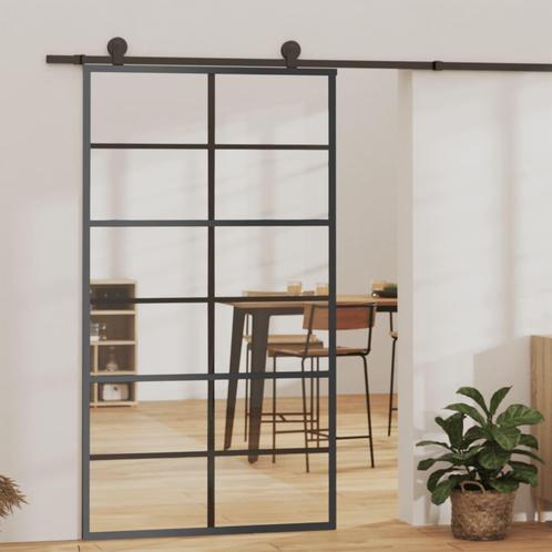 vidaXL Schuifdeur met beslag 102x205 cm aluminium en, Doe-het-zelf en Bouw, Deuren en Vliegenramen, Nieuw, Verzenden