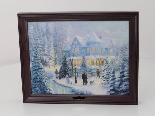 Thomas Kinkade A Christmas Homecoming Lit Canvas Print..., Verzamelen, Overige Verzamelen, Zo goed als nieuw, Ophalen of Verzenden