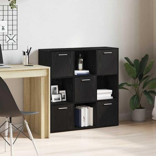 vidaXL Boekenkast 90x28x90 cm bewerkt hout zwart eikenkleur, Huis en Inrichting, Kasten | Boekenkasten, Nieuw, Verzenden
